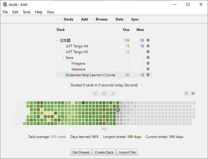 My Anki user interface